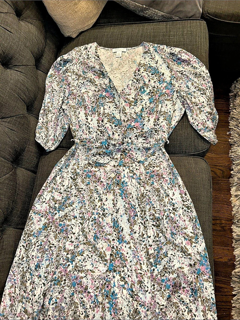 Nordstrom Signature Floral Midi Dress Size Medium Like New